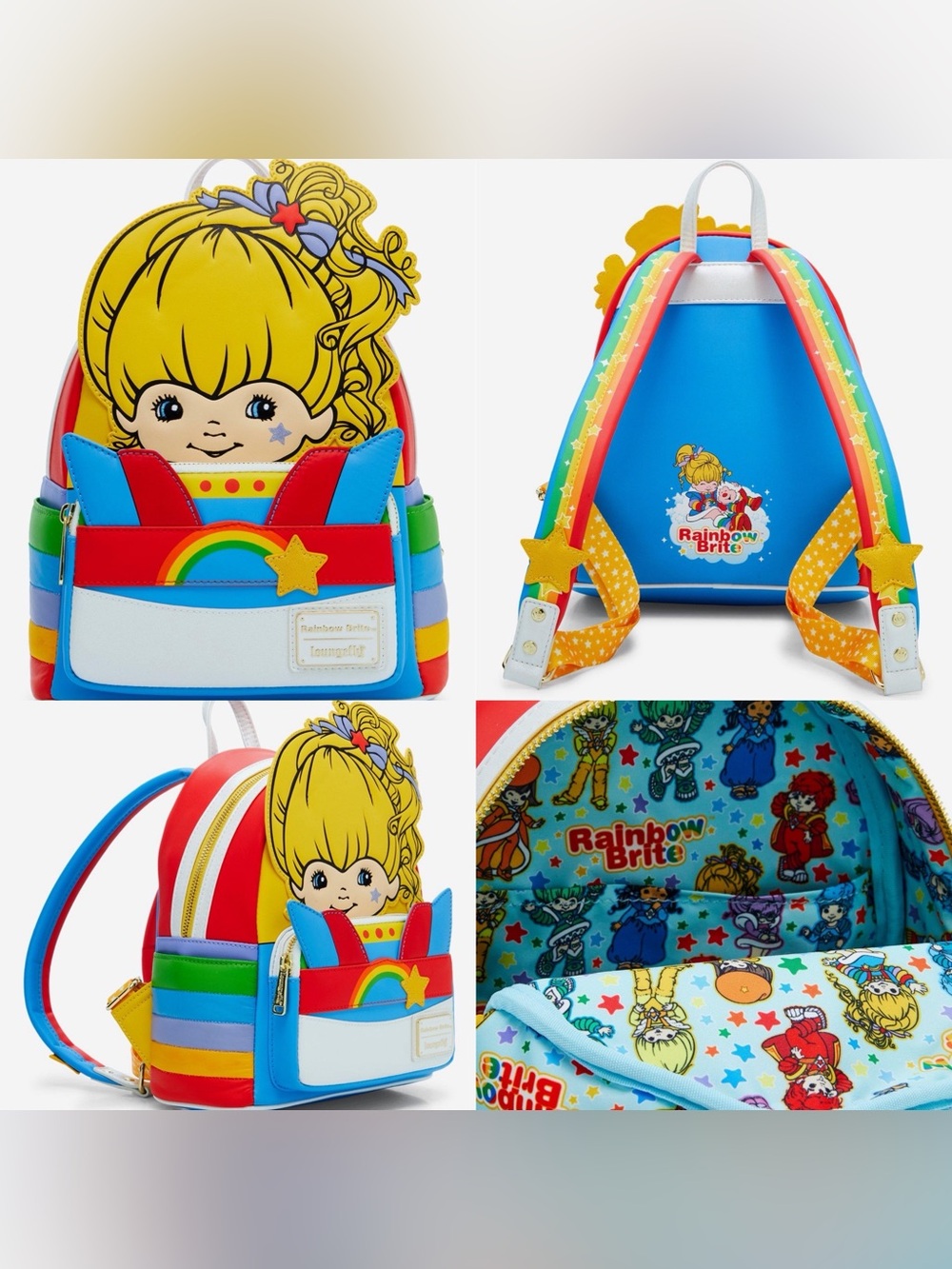 NWT Loungefly Rainbow Brite Figural Mini
Backpack